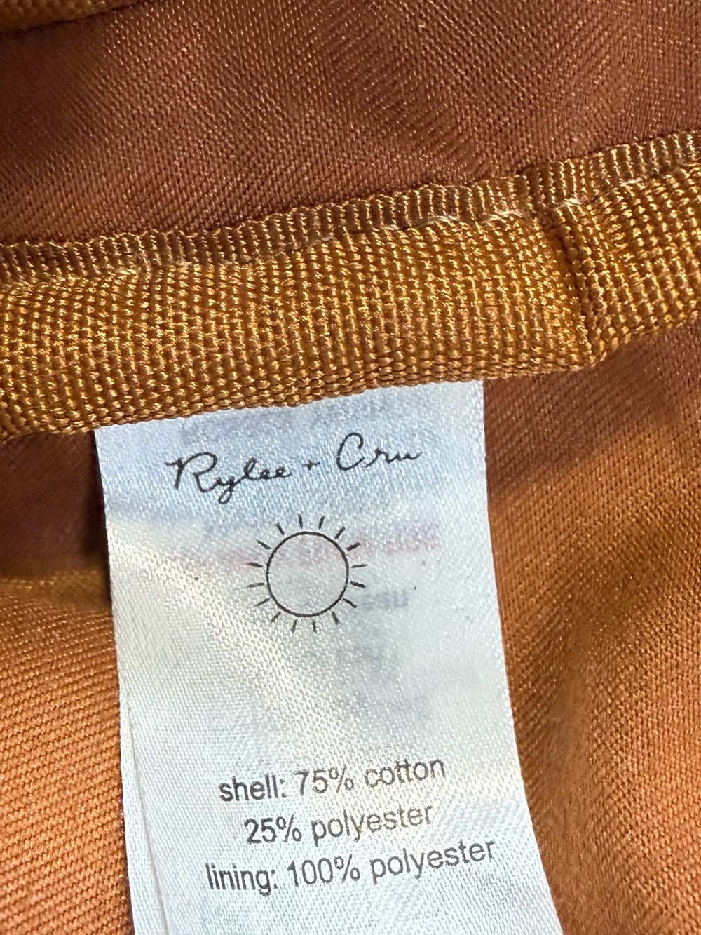 Rylee + Cru Tan Checkered Plush Mini Backpack Tote - Picture 8 of 9